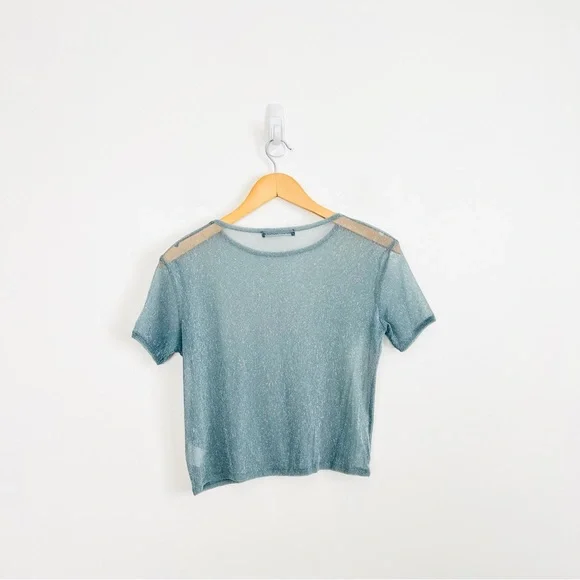 Brandy Melville Mesh Sparkle Top - Picture 6 of 8